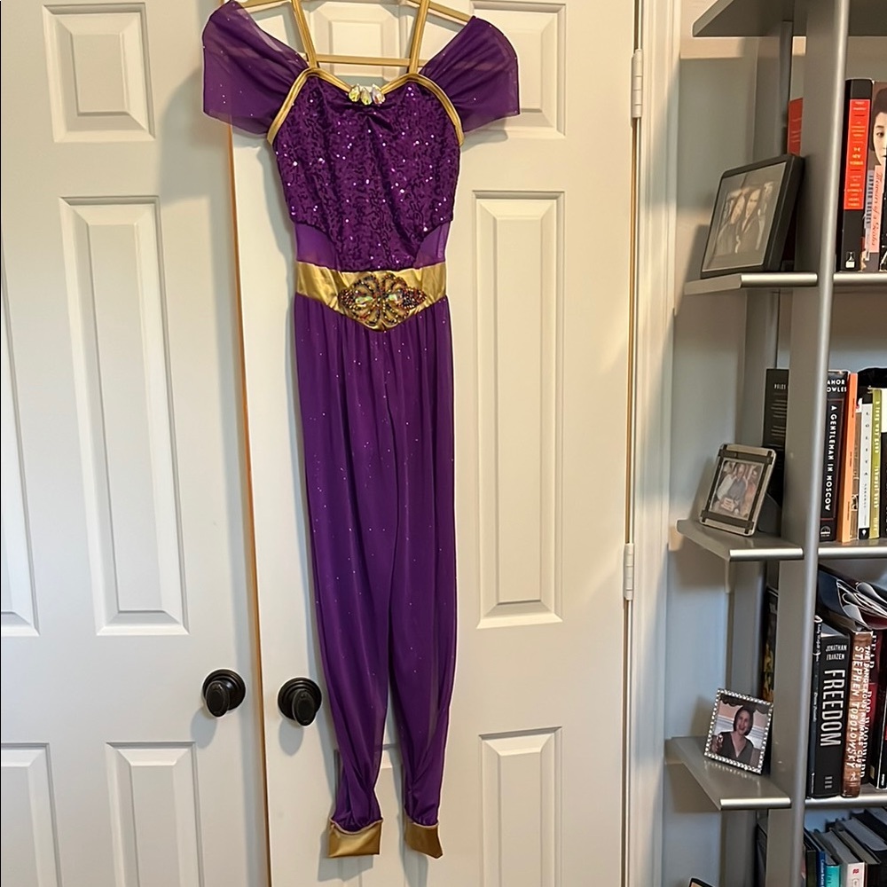 Weissman Purple and Gold Kids Dance Costume